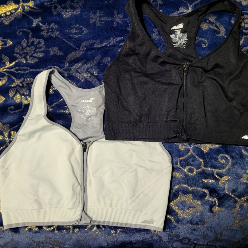 Avia zipper front sports bras XXXL 3X